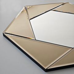 Miroir décoratif hexagone Alcot L60xH70cm Bronze