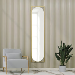 Miroir rectangulaire design Biril L40xH167cm Or