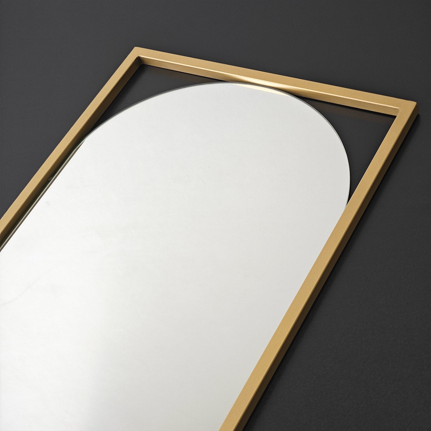 Miroir rectangulaire design Biril L40xH167cm Or