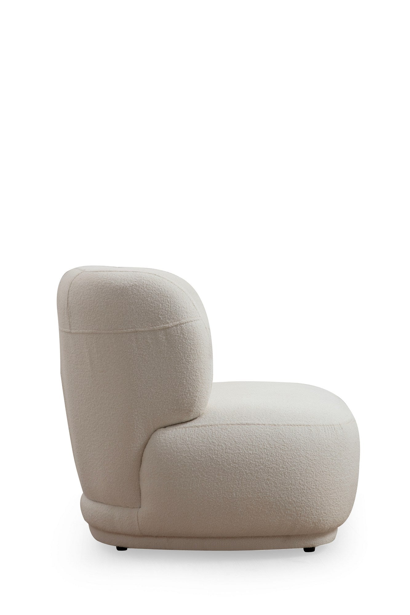 Fauteuil Tanite Tissu bouclette Blanc