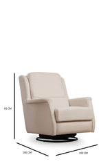 Fauteuil pivotant Enyana Tissu Blanc