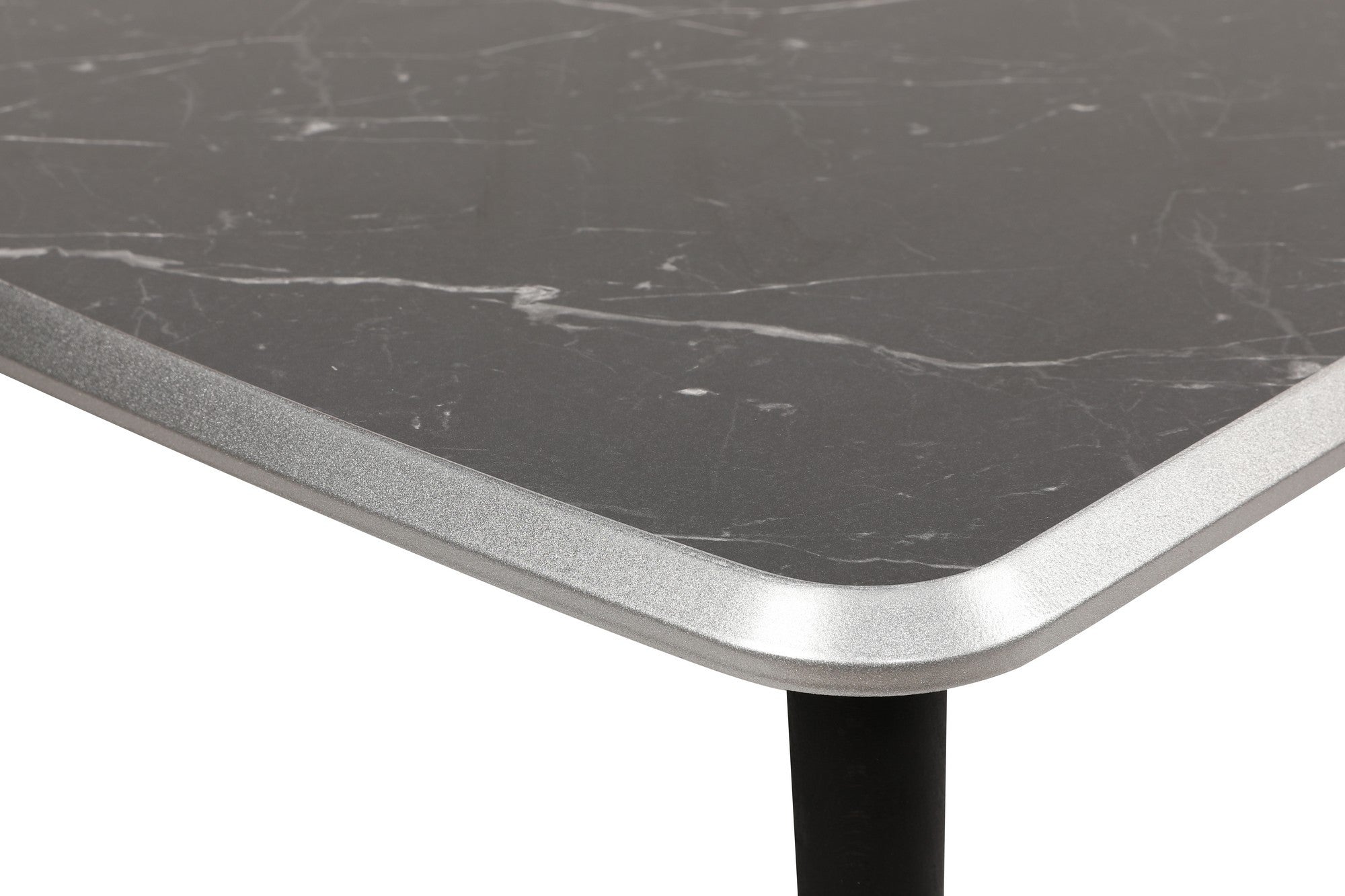 Table basse Rizka L100cm Bois Effet marbre Noir et Argent