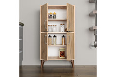 Buffet moderne 4 portes Kero L60cm Bois clair 