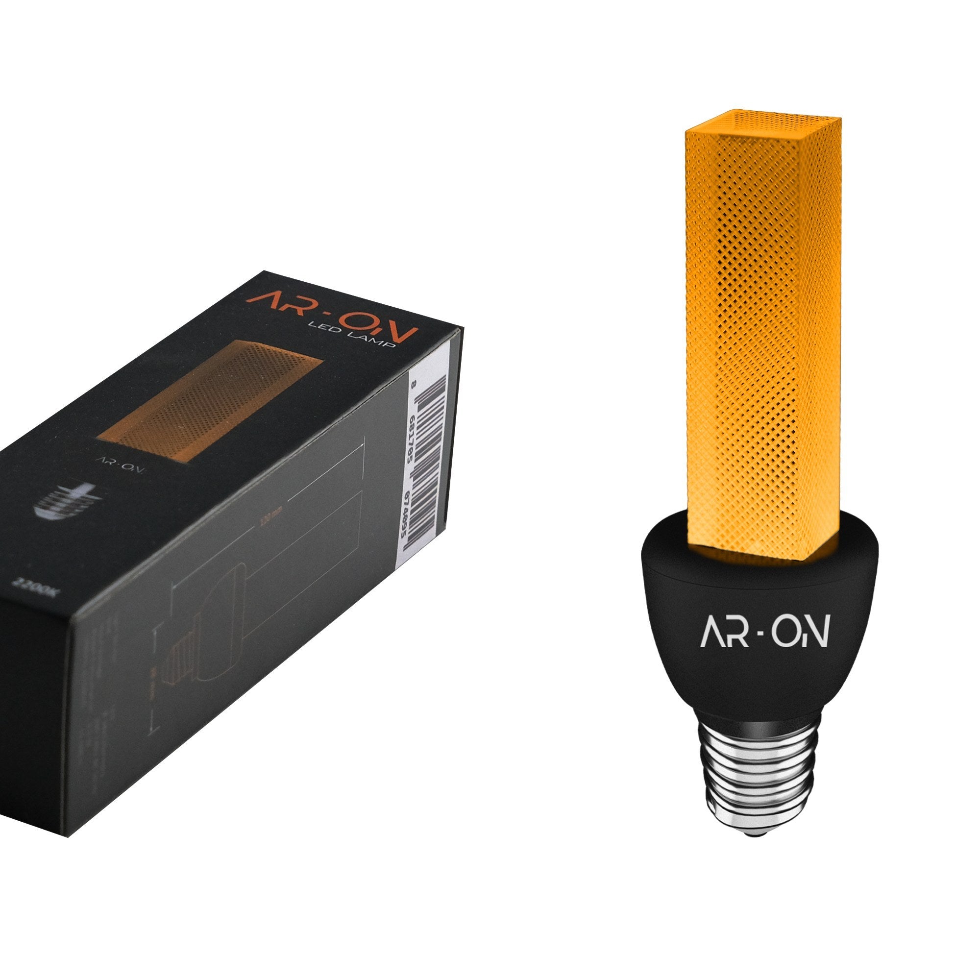 Ampoule LED lumière ambrée Carlo E14 Noir