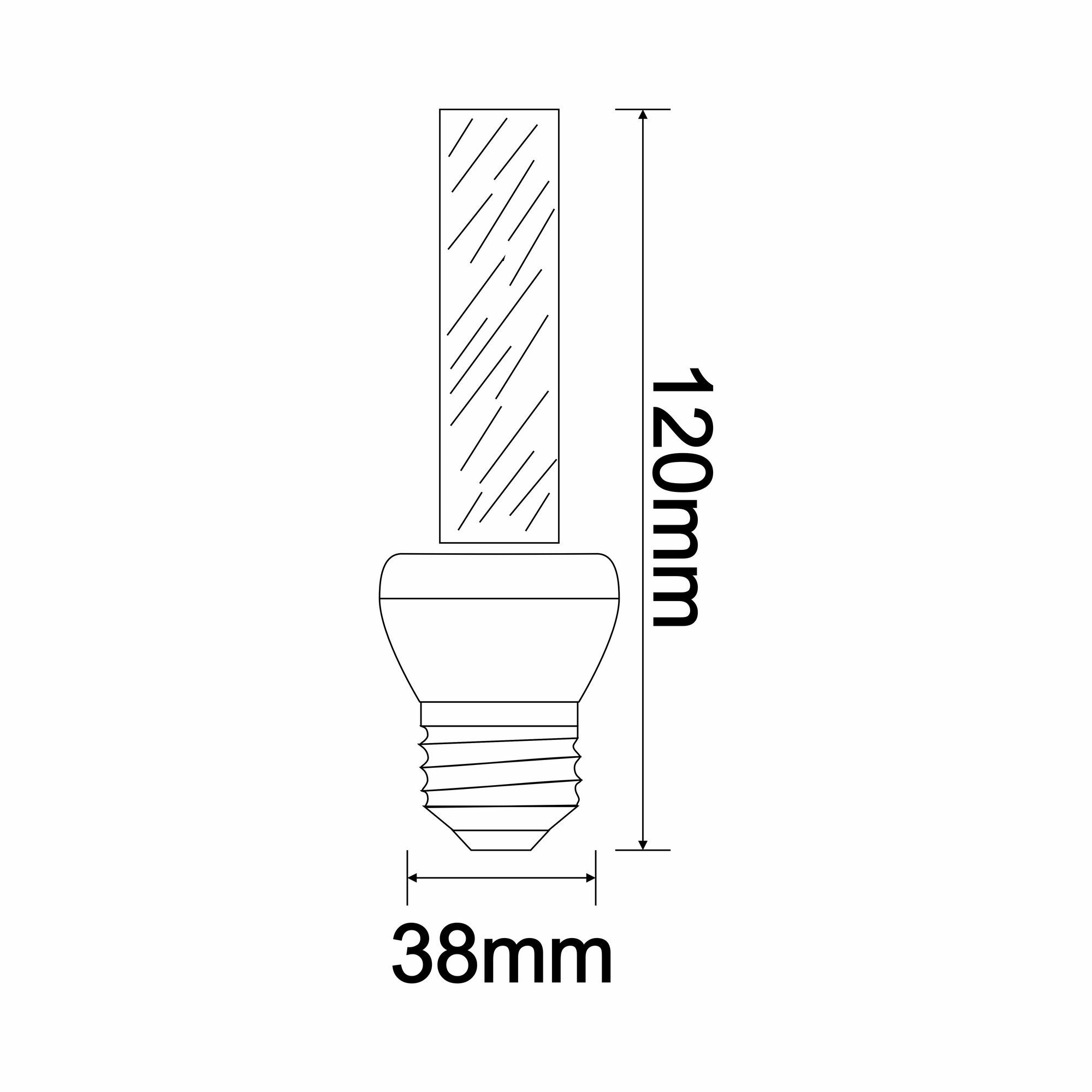 Ampoule LED lumière ambrée Carlo E14 Noir