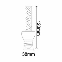 Ampoule LED lumière ambrée Carlo E14 Noir