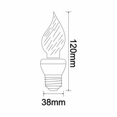 Ampoule LED lumière ambrée Cleri E14 Noir