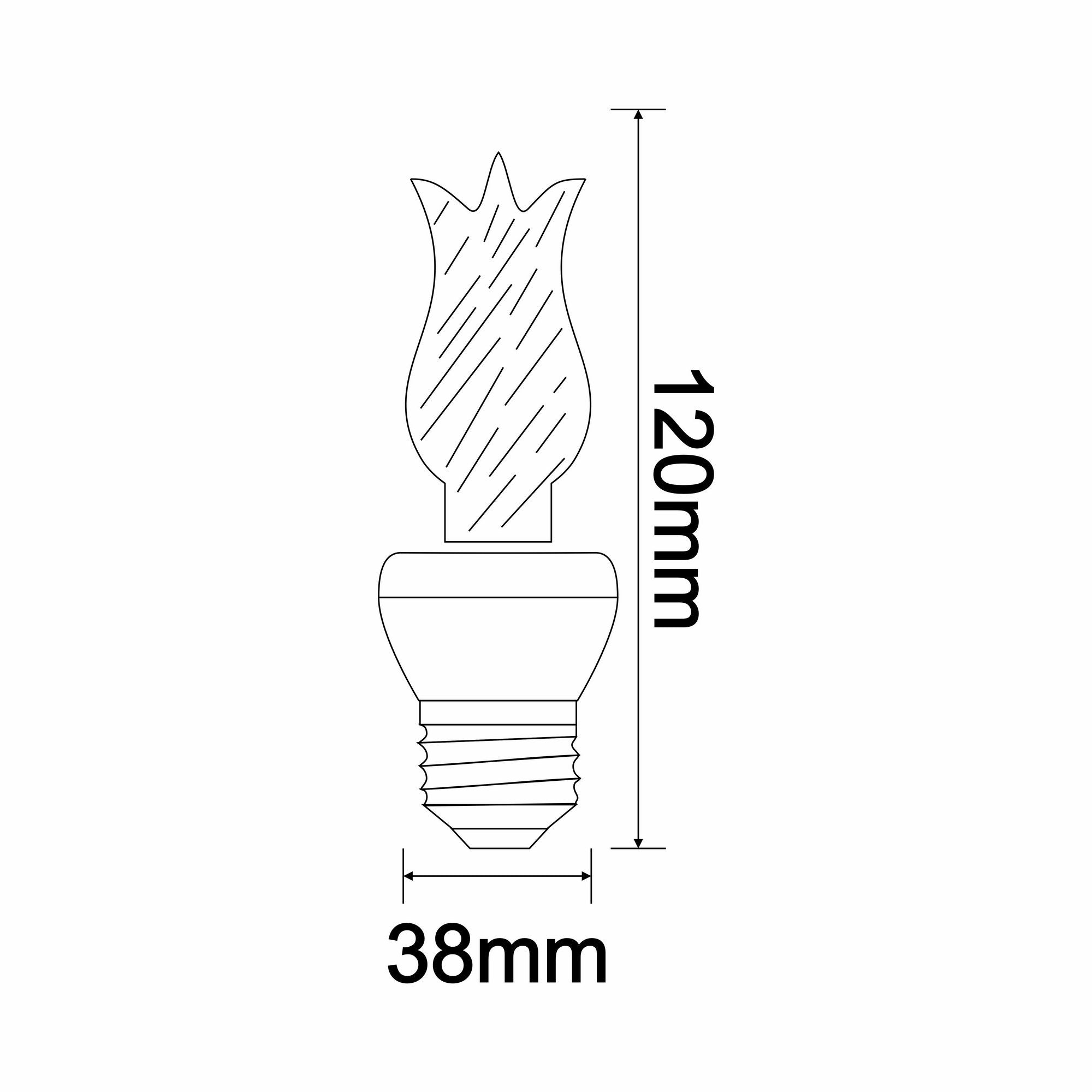 Ampoule LED lumière Blanc chaud Lega E14 Noir