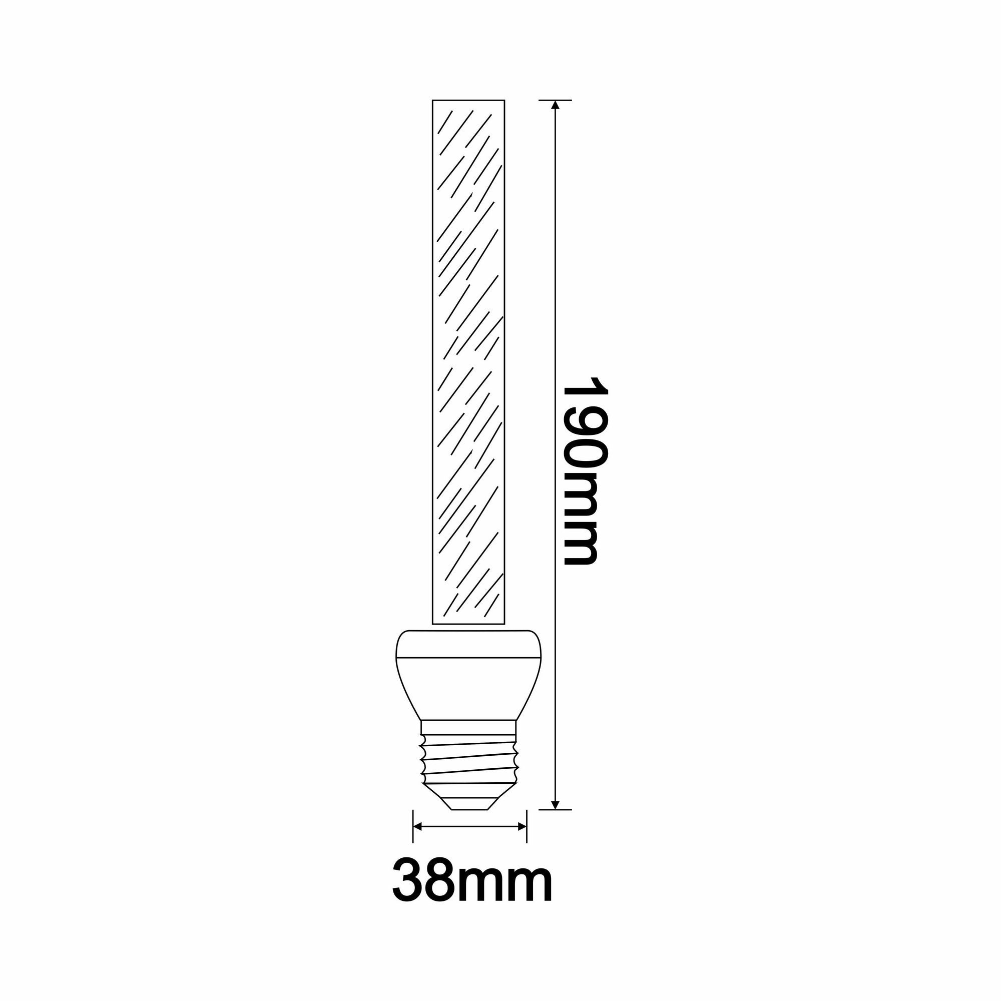 Ampoule LED lumière ambrée Piera E14 Noir