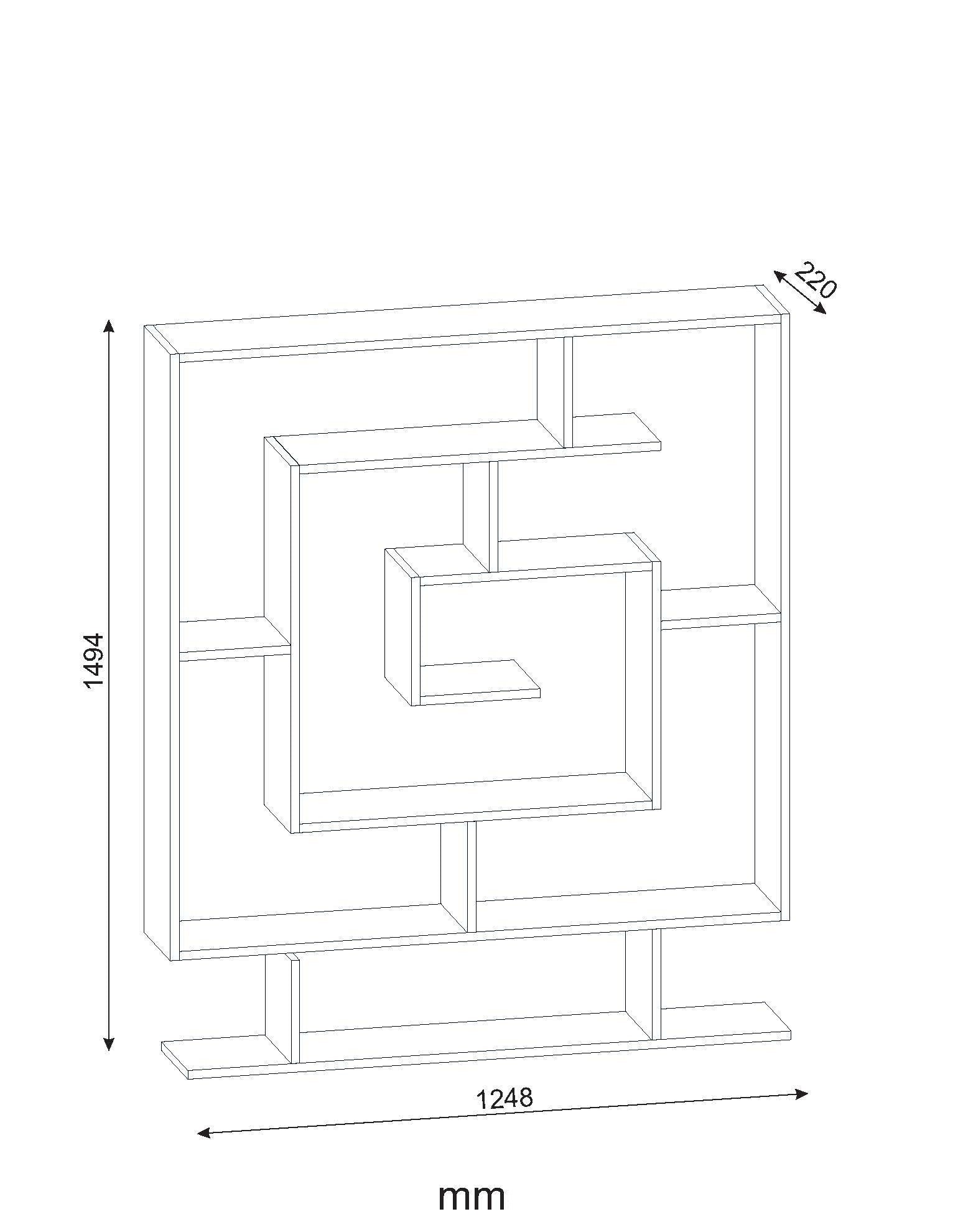 Étagère bibliothèque Dontan L125cm Bois foncé