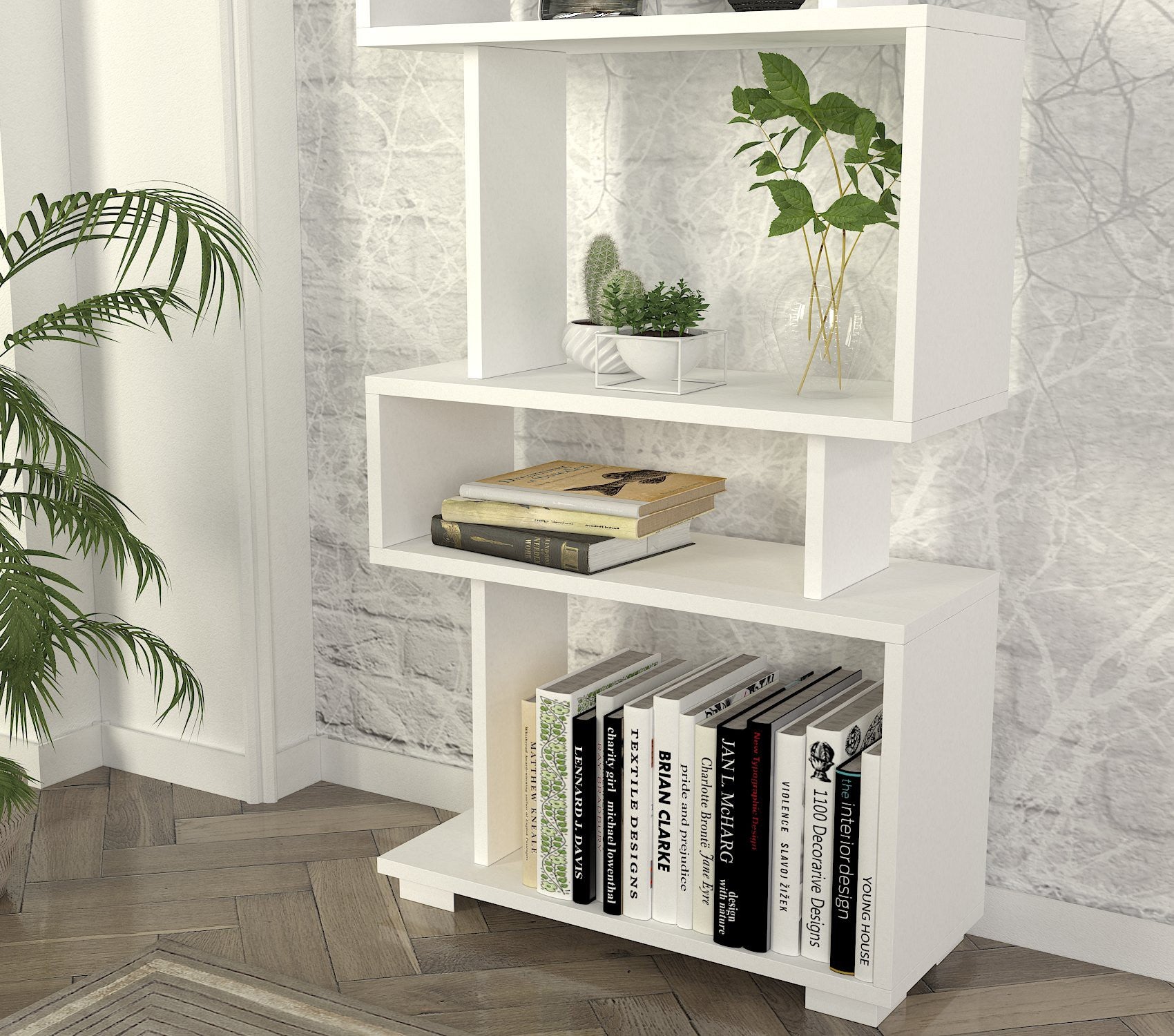 Étagère bibliothèque Lornon L60cm Blanc