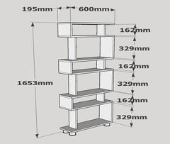 Étagère bibliothèque Lornon L60cm Blanc