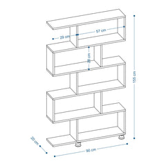 Étagère bibliothèque Tariva L90cm Bois foncé