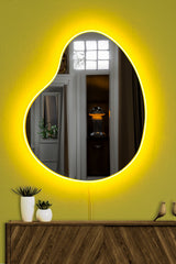 Miroir lumineux Glenza L40xH60cm Bande néon LED Jaune