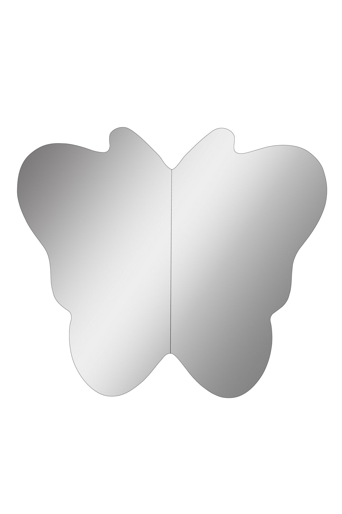 Lot de 2 miroirs adhésifs Motif Papillon Modda 50x57cm Argent