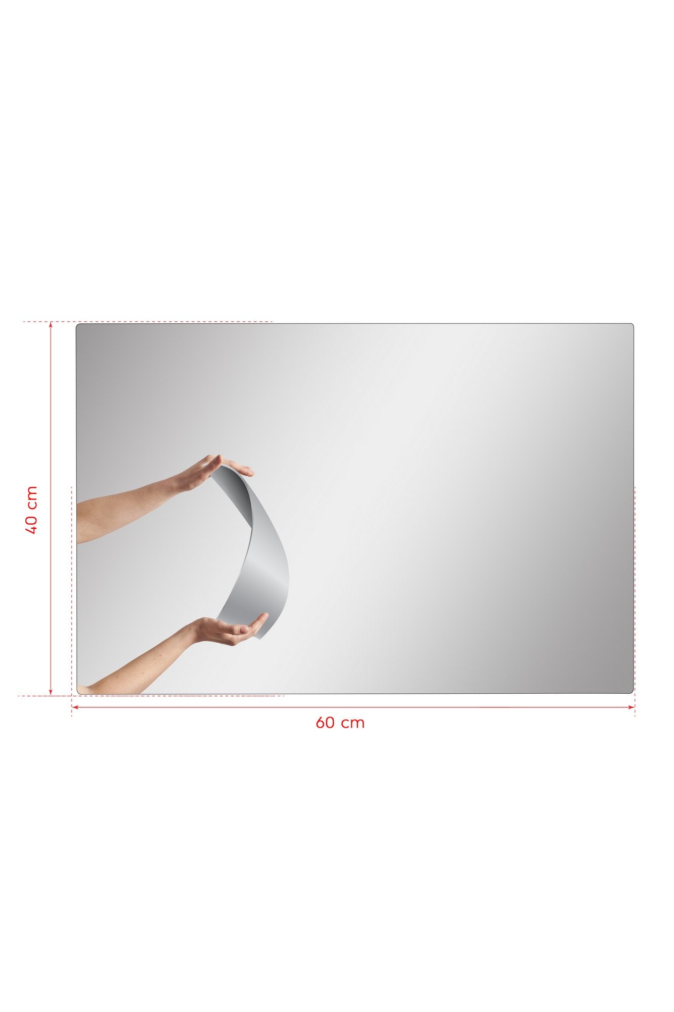 Miroir lumineux Klarra L40xH60cm Bande néon LED Jaune