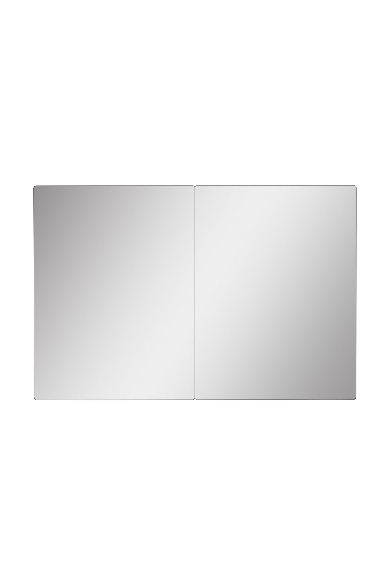 Lot de 2 miroirs lumineux Klarra L60xH80cm Bande néon LED Jaune