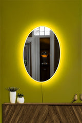 Miroir lumineux Luxur L30xH40cm Bande néon LED Jaune