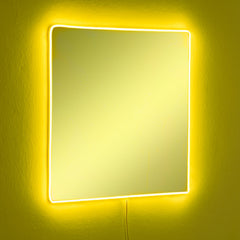 Miroir lumineux Luxuria 50x50cm Bande de néon Jaune