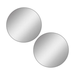 Lot de 2 miroirs adhésifs ronds Sono D30cm Argent