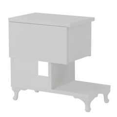 Table de chevet classique Emaly Blanc