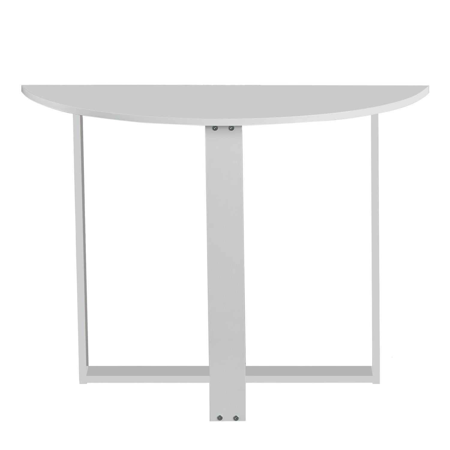 Table console demi-cercle Arothos L106cm Blanc