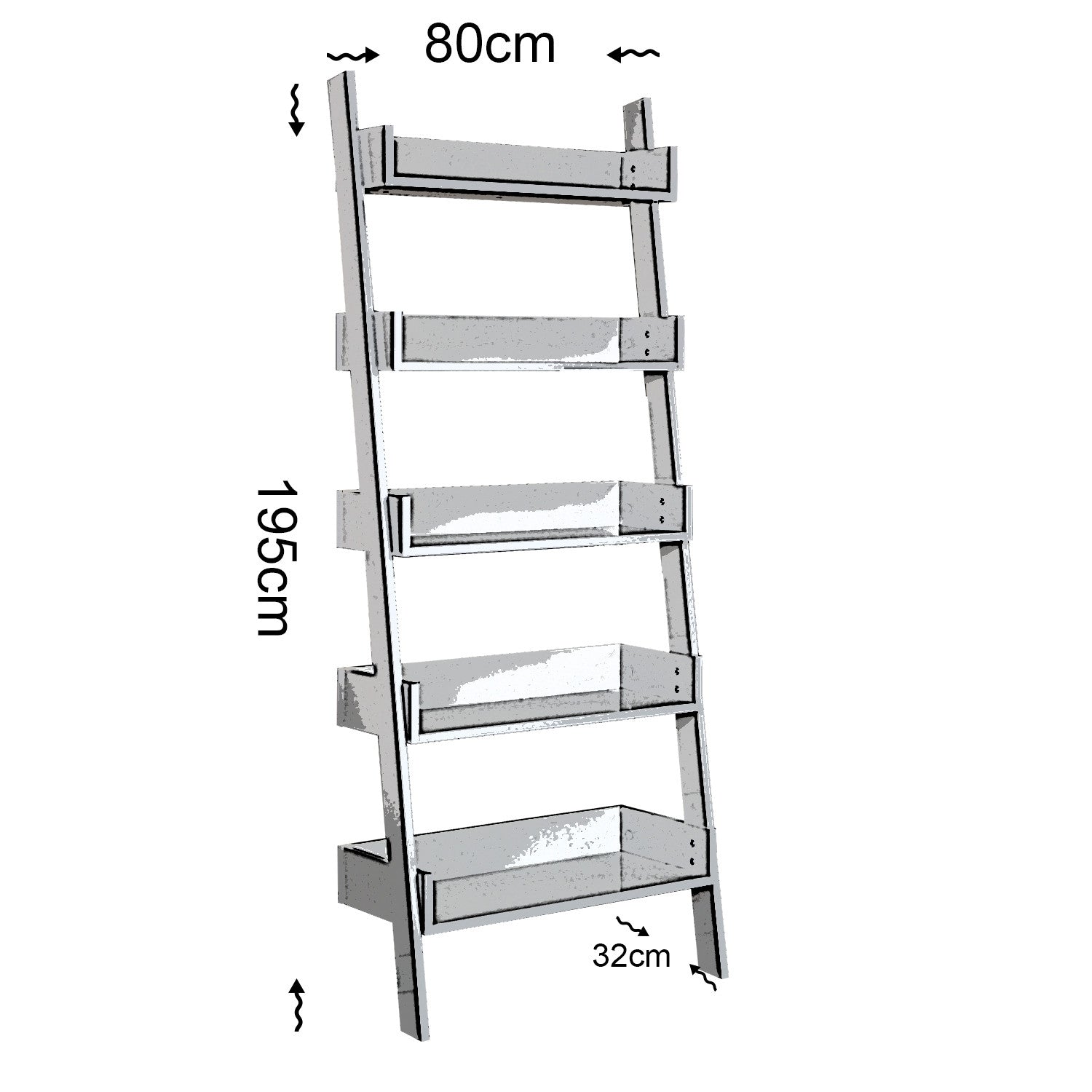 Étagère bibliothèque Kimy L80cm Chêne clair