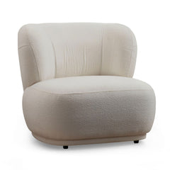 Fauteuil Tanite Tissu bouclette Blanc