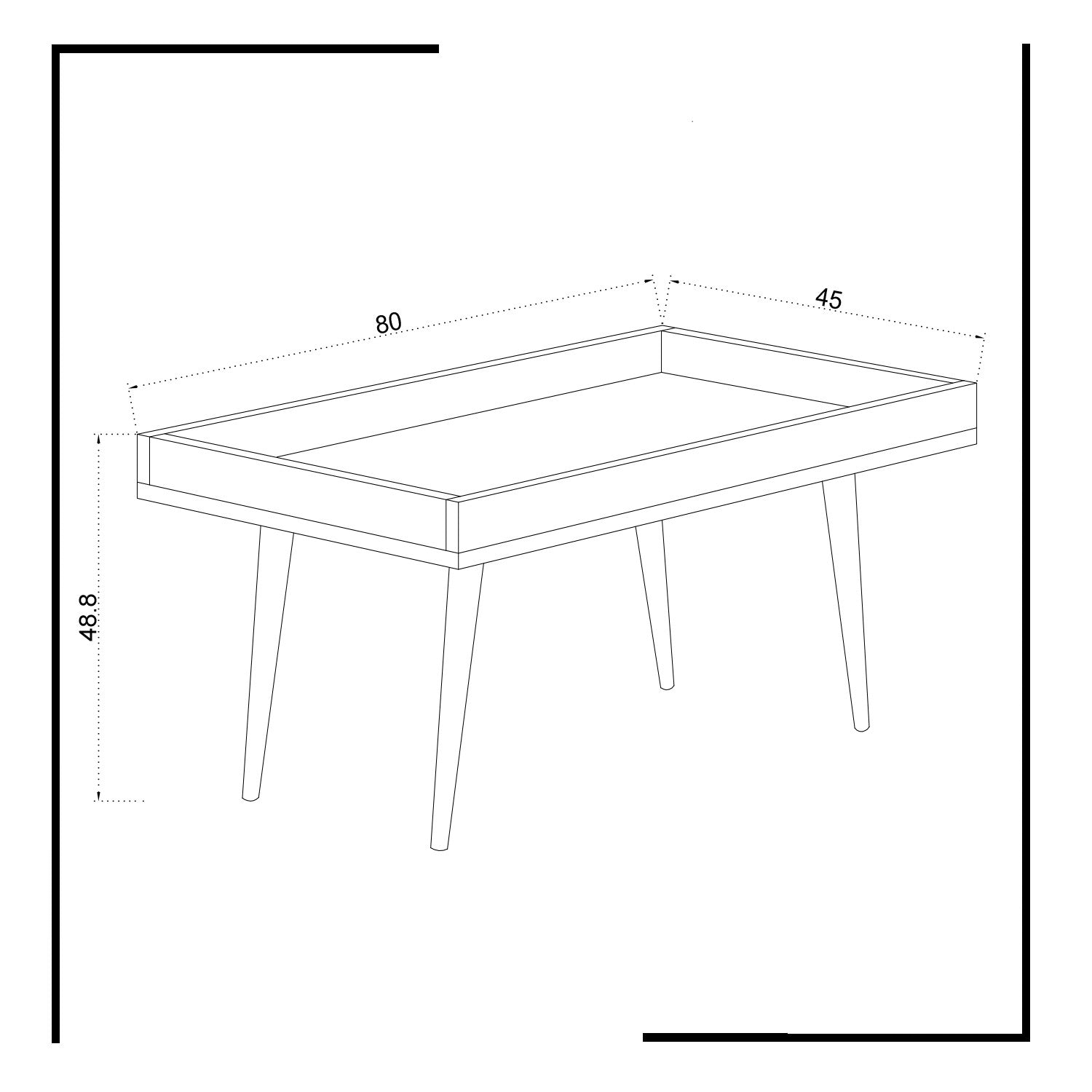 Table basse style scandinave Oryo L80cm Bois clair et Blanc