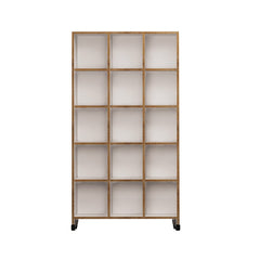 Bibliothèque Elidi L90cm Chêne clair et Blanc