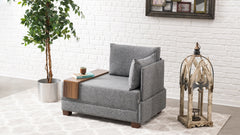 Fauteuil moderne accoudoir à droite Chico Tissu Gris