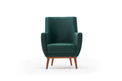 Fauteuil classique Gilwin Velours Vert