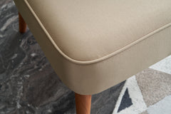 Fauteuil style scandinave Wapedale Velours Blanc crème