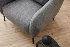 Fauteuil Juanita Tissu Gris clair