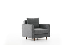 Fauteuil moderne Evania Tissu Gris