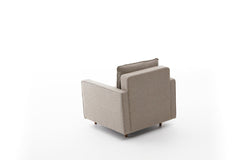 Fauteuil moderne Evania Tissu Taupe