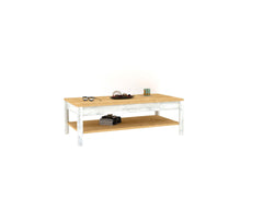 Table basse Varia L100cm Bois clair et Blanc