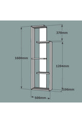 Étagère bibliothèque design Warse L50cm Bois foncé