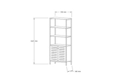 Bibliothèque classique Mowy L70cm Bois clair et Blanc