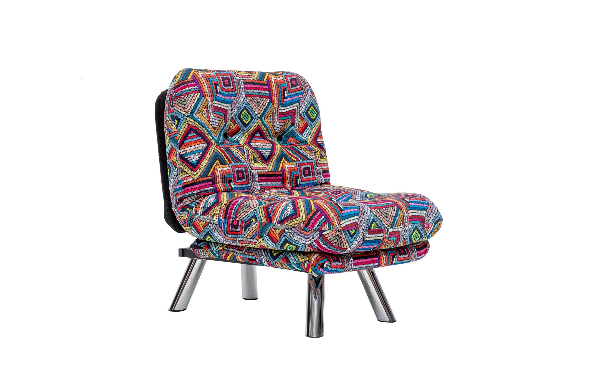 Fauteuil convertible Halora Tissu Motif Ethnique Multicolore