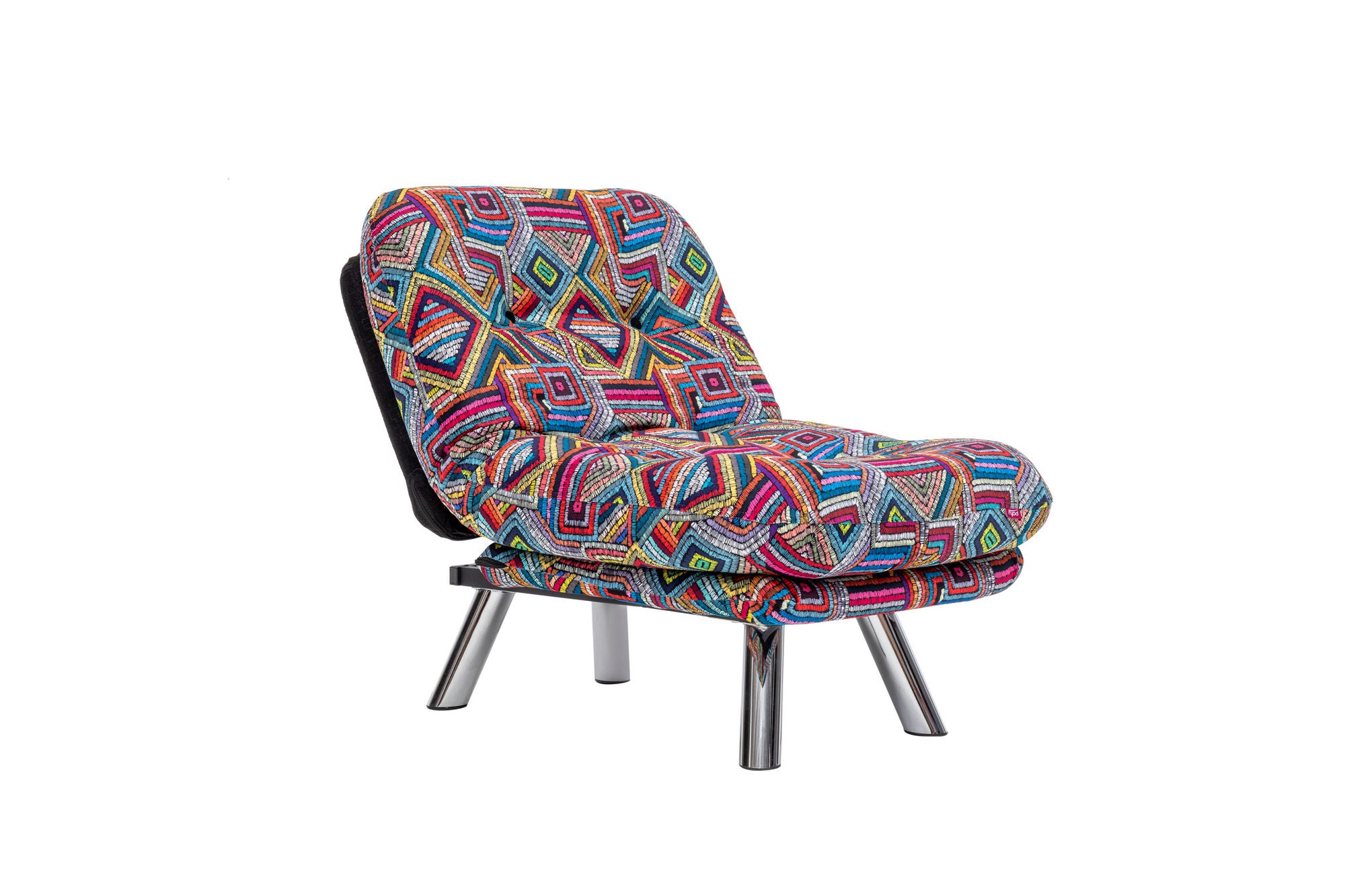 Fauteuil convertible Halora Tissu Motif Ethnique Multicolore