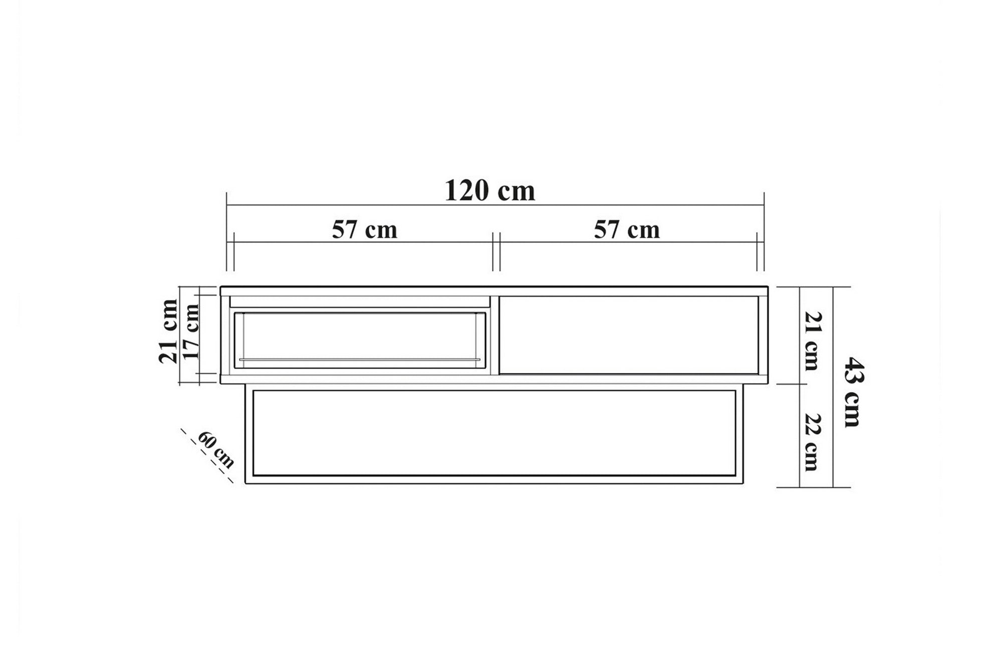 Table basse design 1 tiroir Luxury L120cm Effet travertin Beige et Métal Or