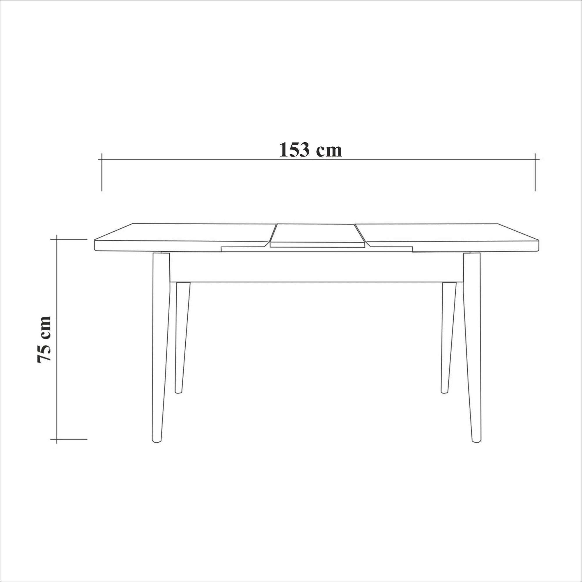 Table extensible minimaliste Saniro L120cm Bois Blanc