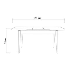 Table extensible minimaliste Saniro L120cm Bois Blanc