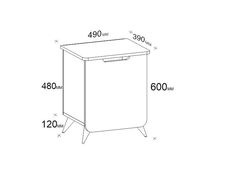 Table de chevet Oroz Bois Blanc