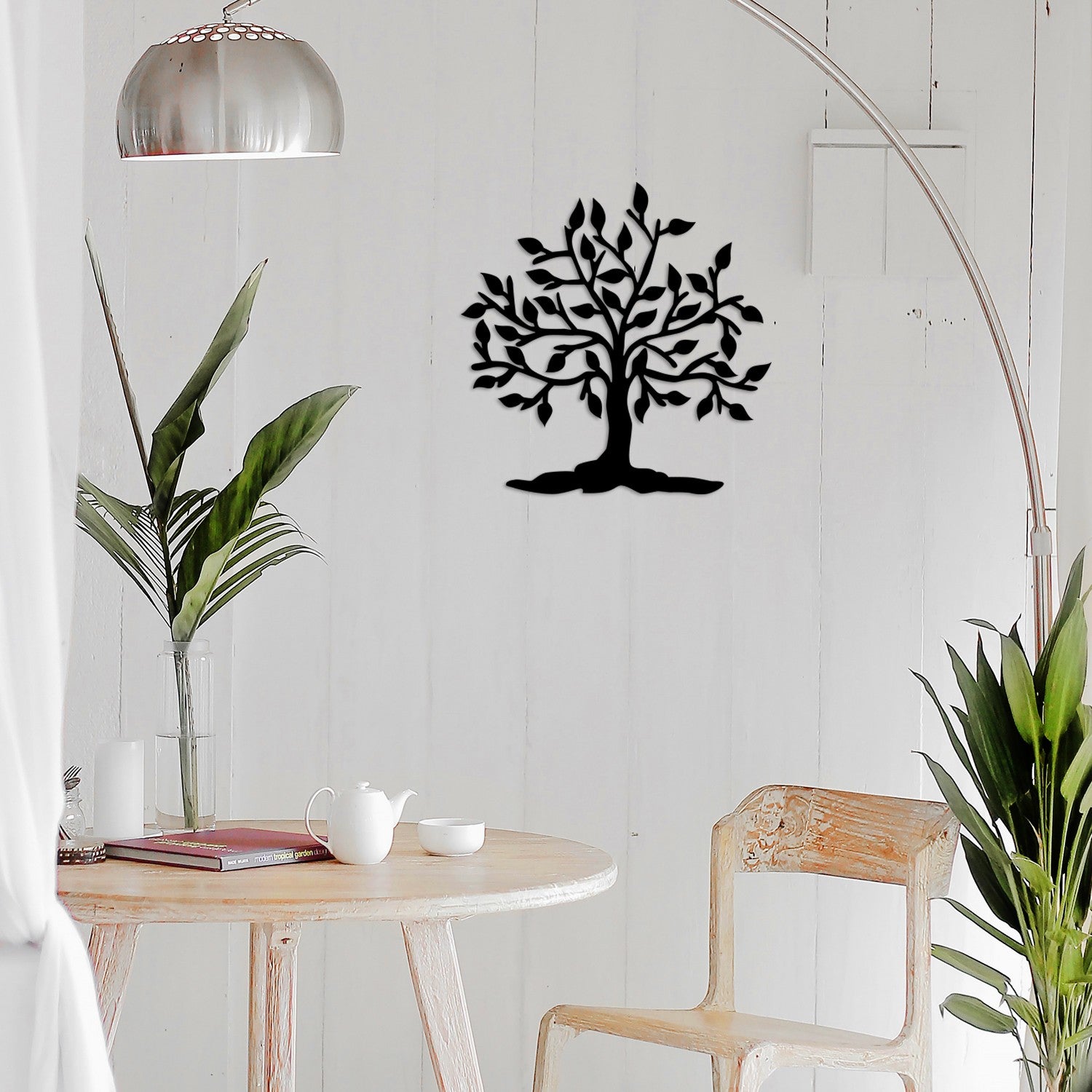 Décoration murale arbre Dolna L60xH60cm Métal Noir