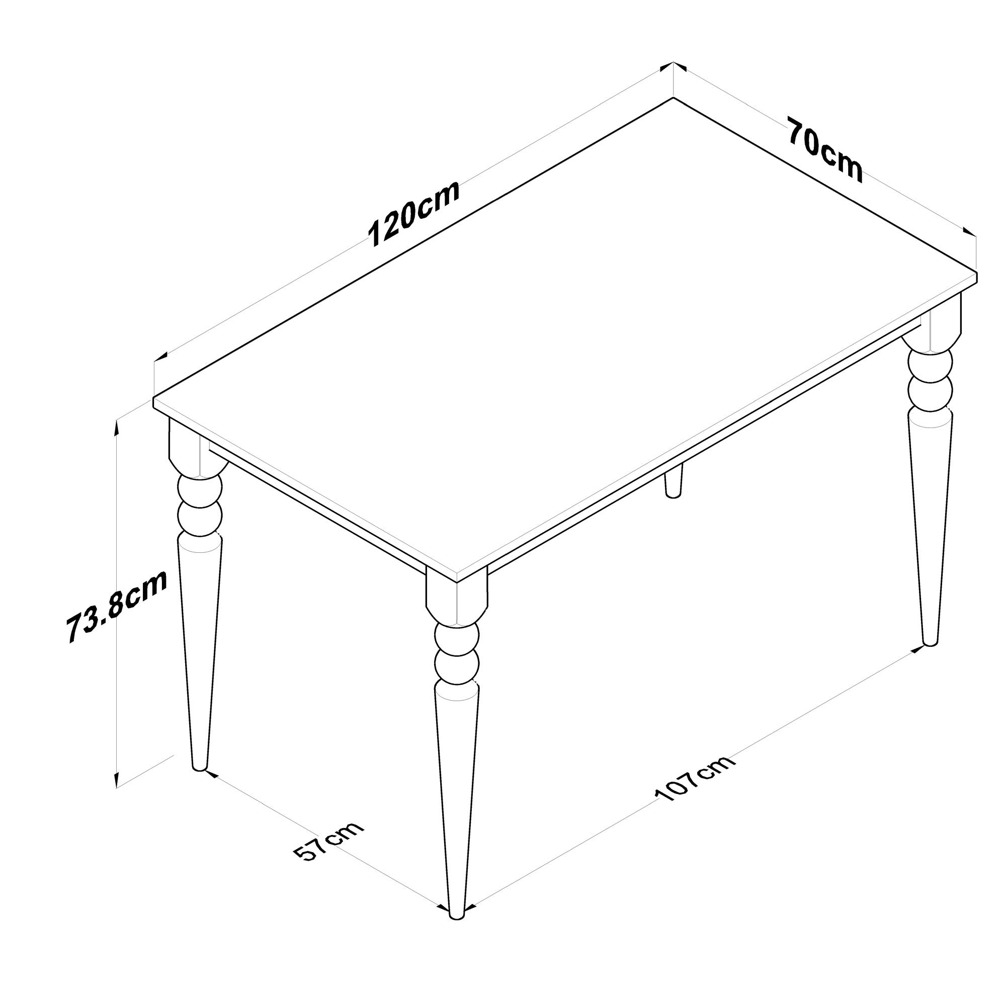 Table à manger Noga Bois clair et Blanc