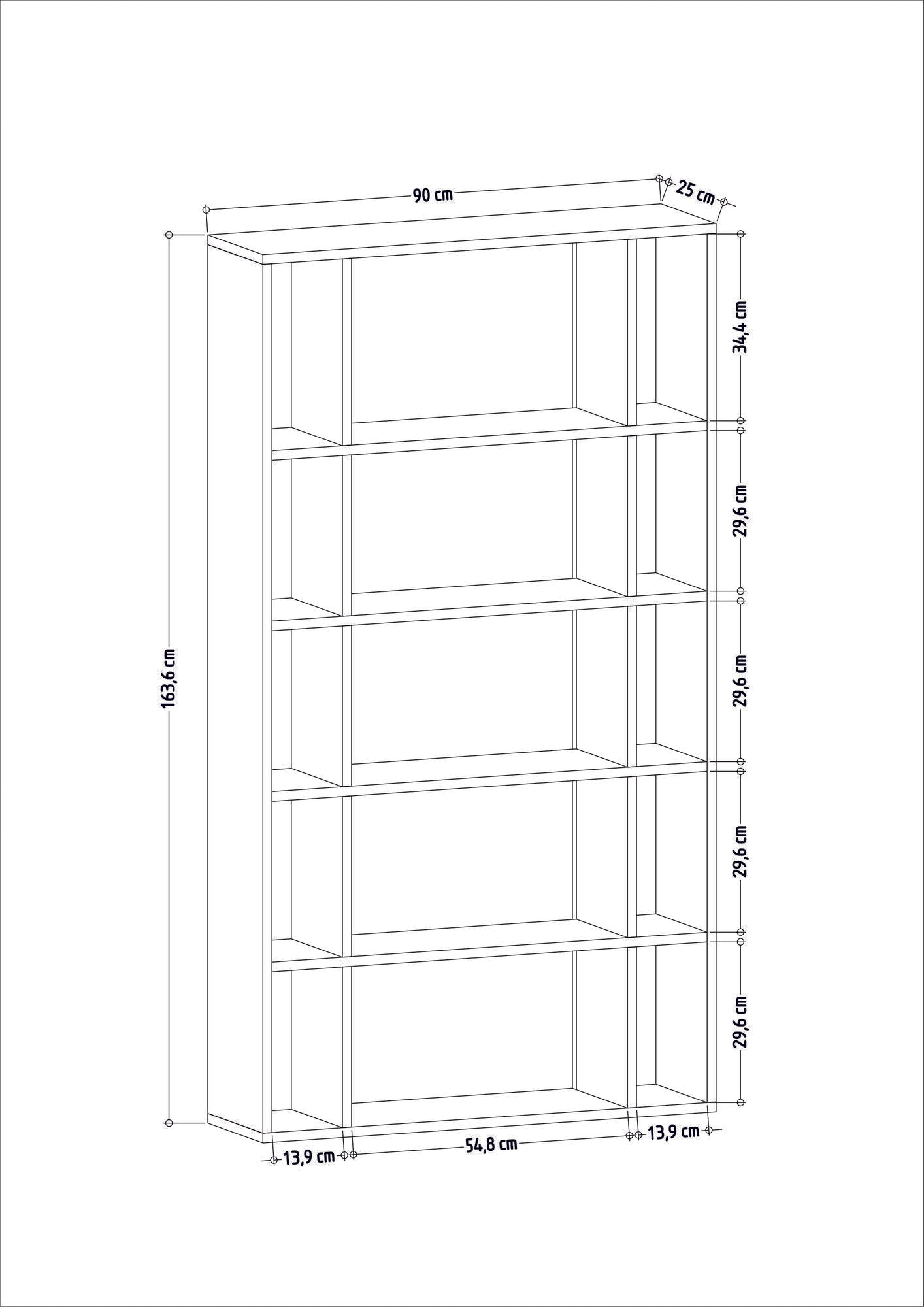 Étagère bibliothèque Cerok L90cm Anthracite