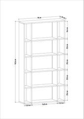 Étagère bibliothèque Cerok L90cm Anthracite