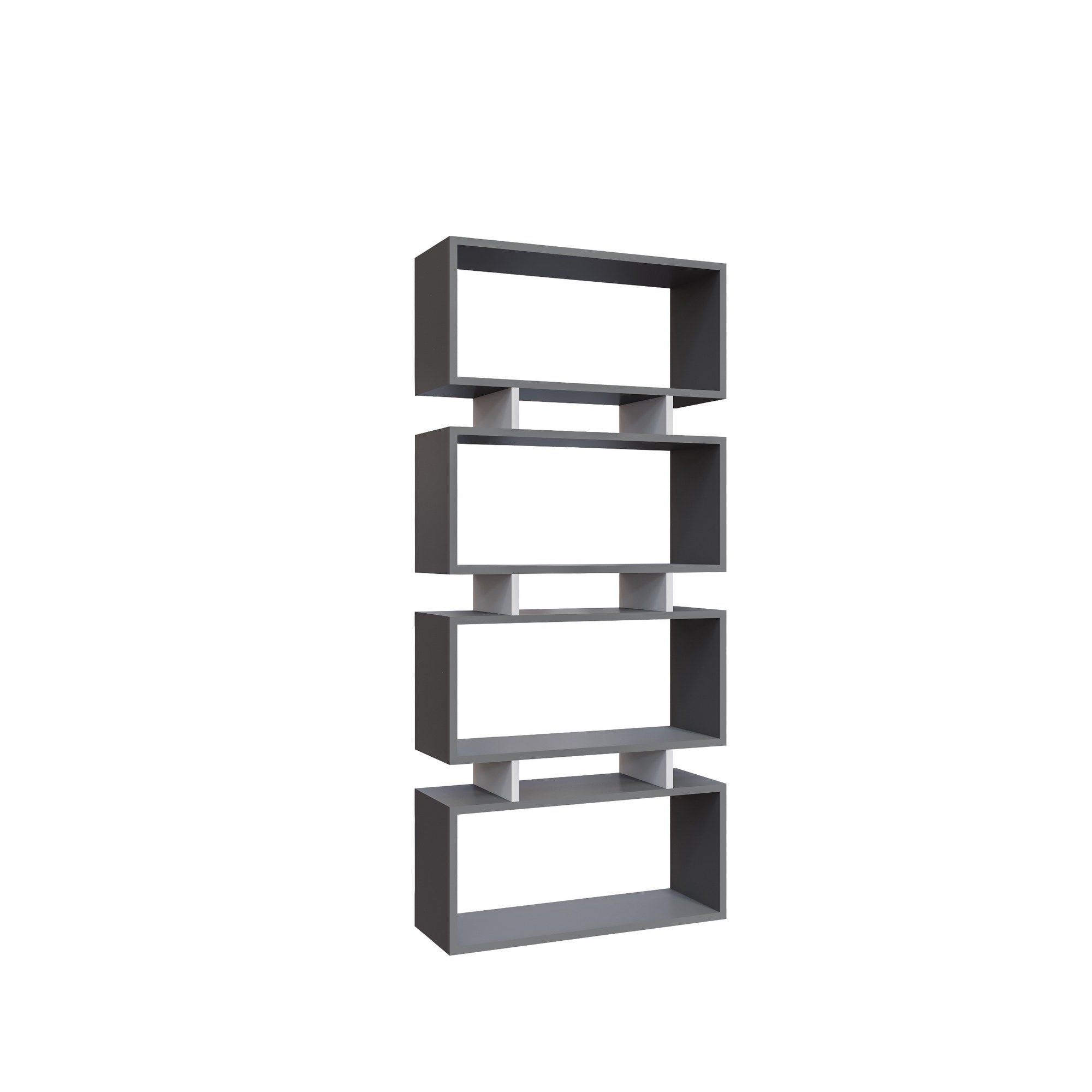 Étagère bibliothèque Gaita L72,5cm Anthracite et Blanc